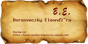 Borsoveczky Eleonóra névjegykártya
